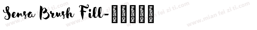 Sensa Brush Fill字体转换